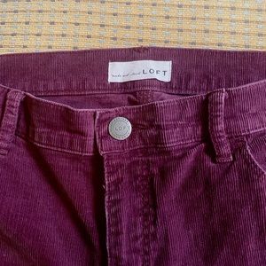straight-leg burgundy cords